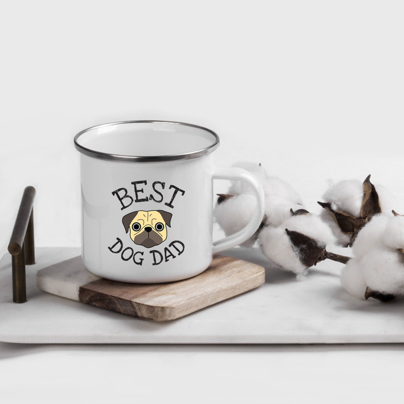 Grande tasse à café « Best Dog Dad », Carlin