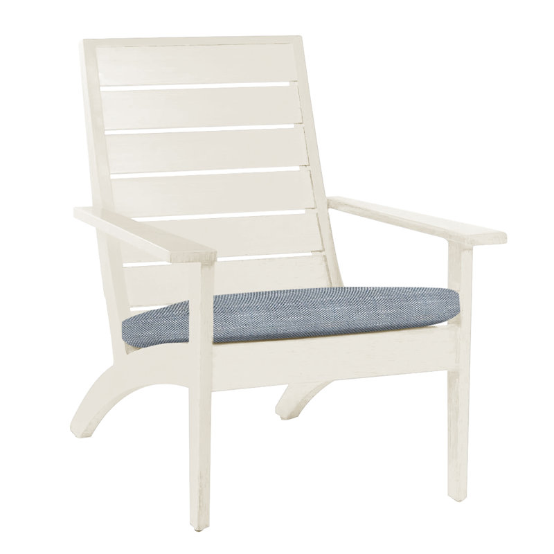 Kennebunkport Aluminum Adirondack Chair - Chalk, Rollo Chambray, Welt, Chalk