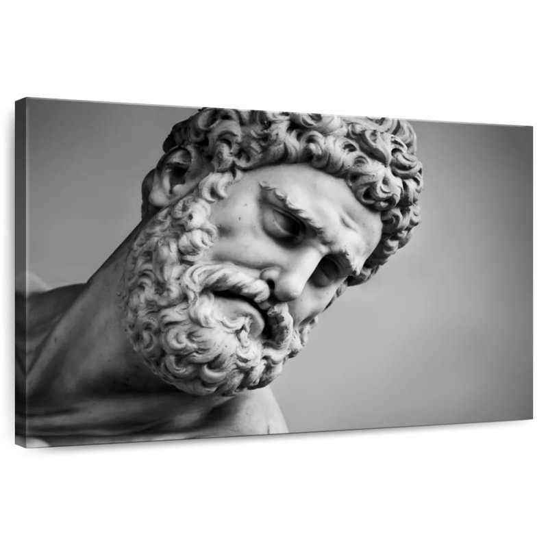 Sculpture Leisha Hercule antique, H 20 po x l 30 po
