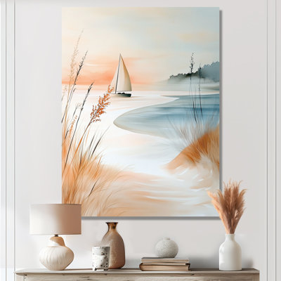 Bord de dunes de cuivre - Décoration murale à voile, imprimée sur métal