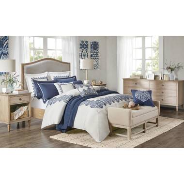 Amberlynn Duvet Cover Set Eastern Accents Blue King Duvet Cover + 6 Additional Pieces