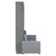 Grand lit escamotable avec canapé, lit escamotable avec rangement, conception pliable peu encombrante pour petits appartements, gris-1601407767