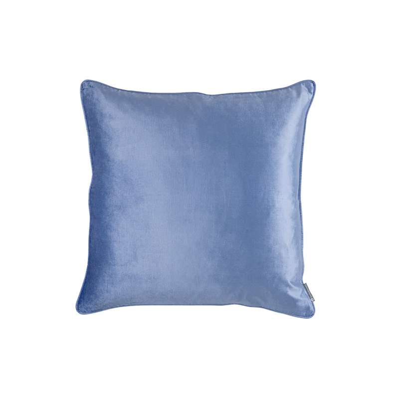 Milo Unquilted Velvet Square Pillow Cover & Insert, Navy Blue