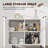 57" Carved Design 4-Door Sideboard Buffet With Storage, Modern Accent Kitchen Storage Cabinet For Living Room, Hallway, Dining Room-1773931795