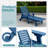 Outdoor HDPE Reclining Lounge Chaise With Wheels & Cup Holder-402390997