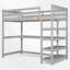 Lit mezzanine avec bureau intégré et tablettes-113752950-113752948