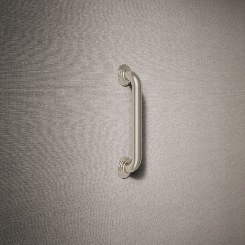 Traditional Grab Bar, Vibrant Brushed Nickel, 12"W