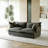 2 - Piece Upholstered Modular Plush Gray Chenille Cloud Sofa – Oversized Cushion Lounge Sofa-116826370