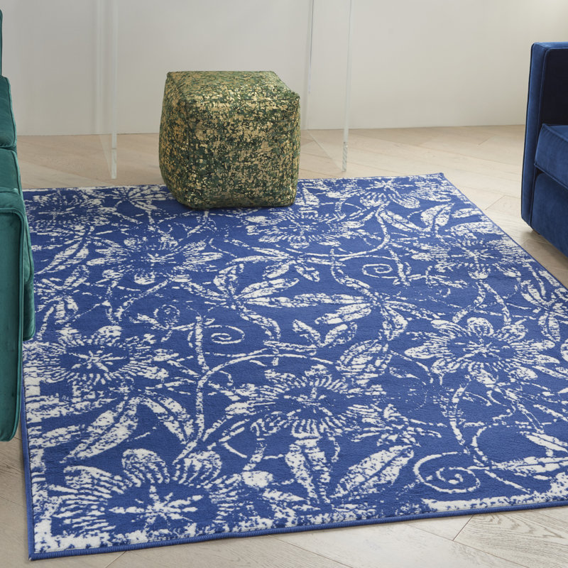 Floral Indoor Rug, Rectangle 6' x 9'