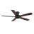 Cissline  48" Modern Black Flush-mount Ceiling Fan With Remote For Medium Room