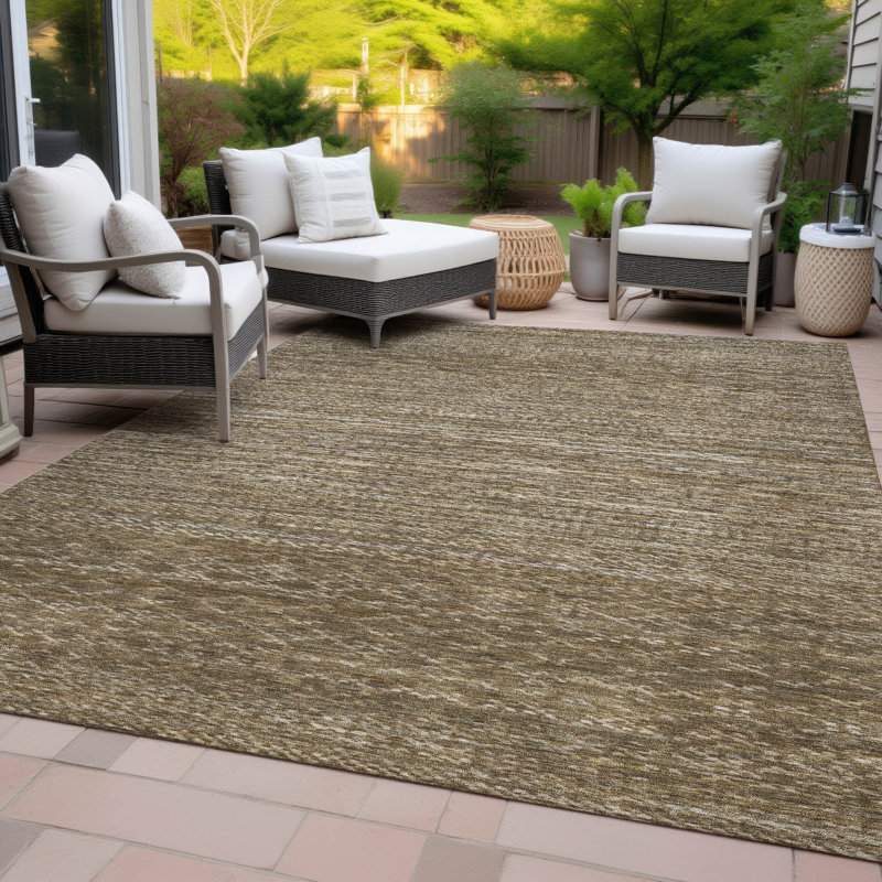 Machine Washable Indoor/Outdoor Colman ACN2150 Striped Rug, Rectangle 5' x 7'6"