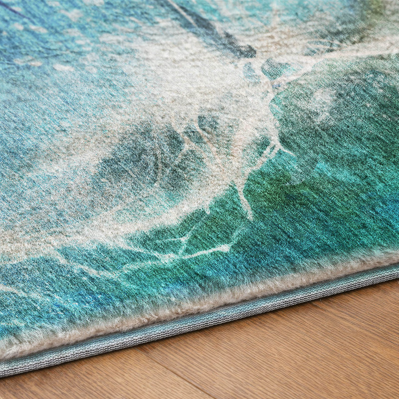 Tapis à voilure à poil long de qualité supérieure lavable à la machine ADS147, 2 pi 6 po x 3 pi 10 po