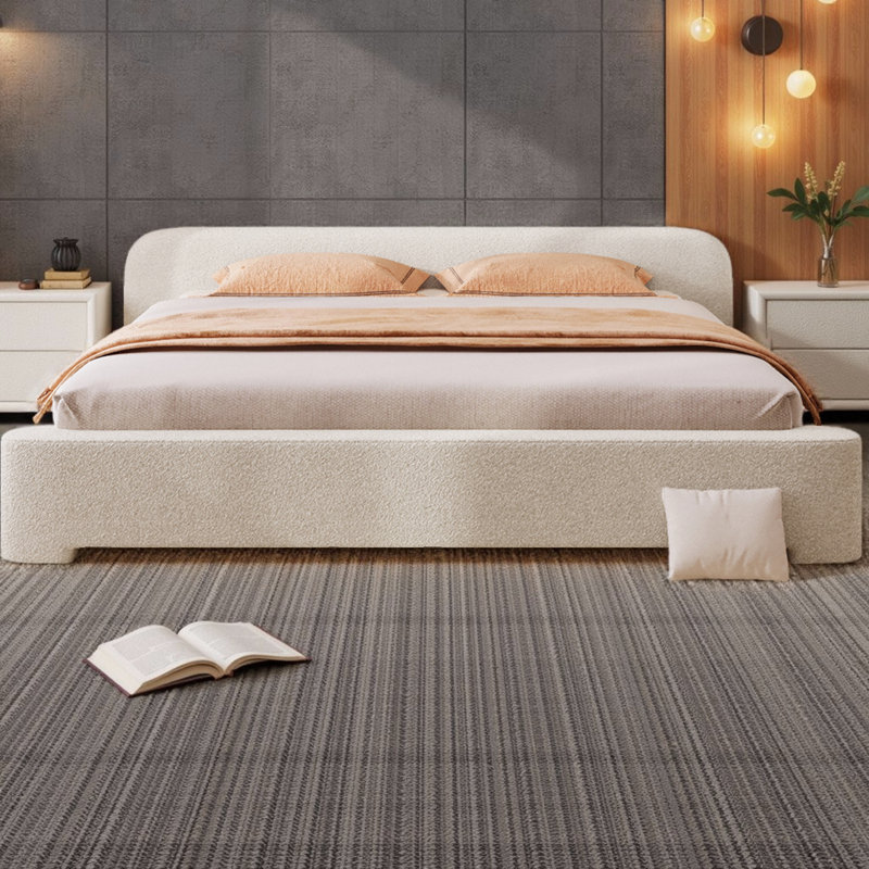 Lit rembourré Cozy Bounce - Un ajout rêveur et confortable à votre chambre à coucher, parfait pour les espaces modernes et minimalistes