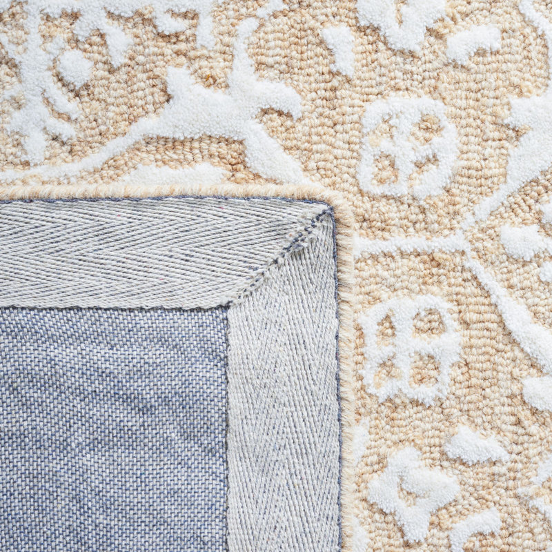 Pezanetti Hand Tufted Wool And Cotton With Latex Geometric Rug, Round 6'