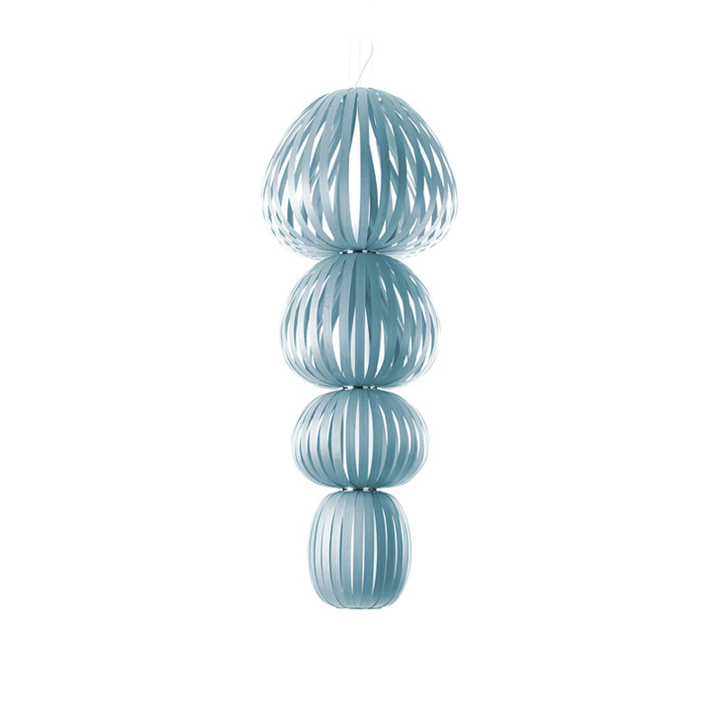 Totem 1 - Light LED Pendant, Natural Cherry, 2700K LED, 90.9" H x 33.9" W x 33.9" D