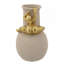 Vase décoratif 6,9 x 6,9 x 11,4 "avec figurine dorée abstraite