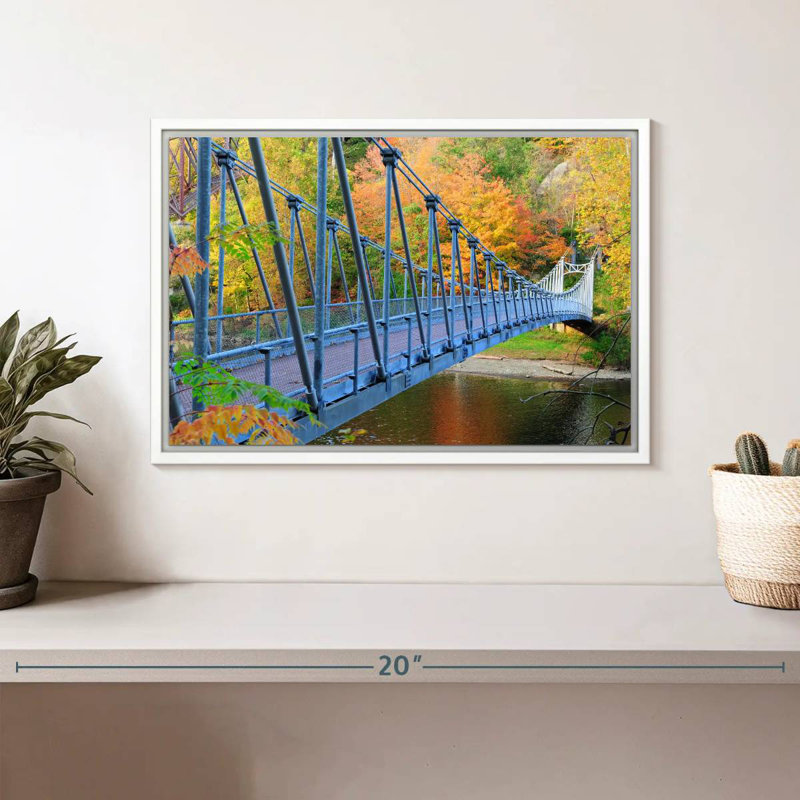 Pont Blue Bear Mountain, Cadre flottant blanc, 13 po x 9 po
