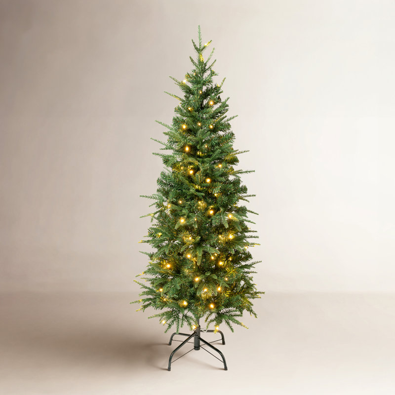 Sapin mince et illuminé, 4.5', Illuminée