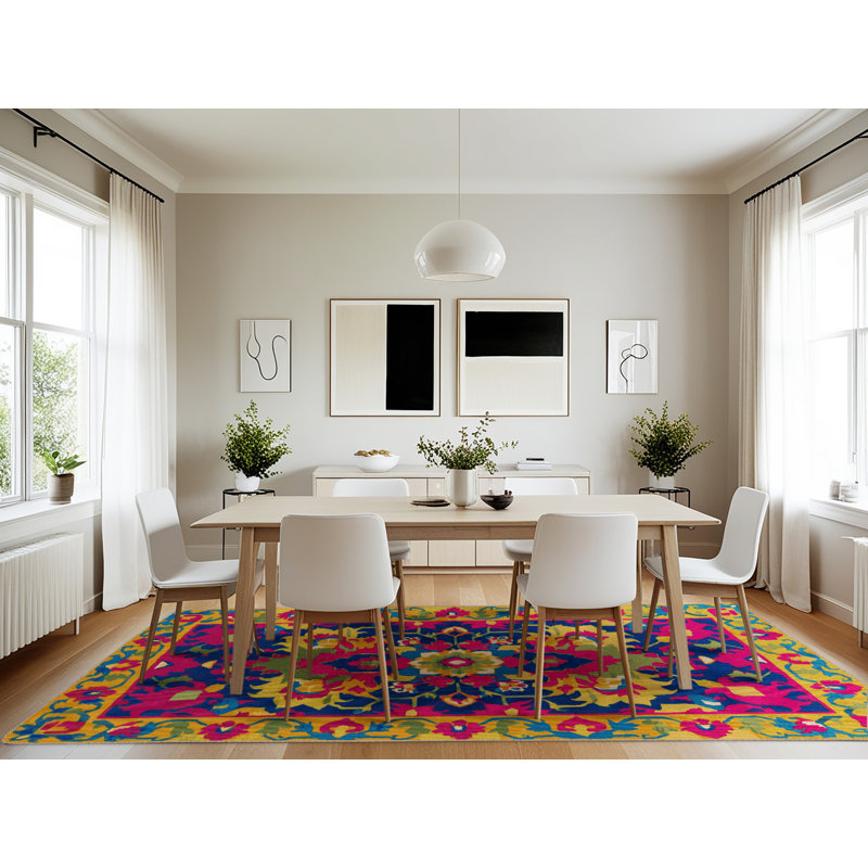 Machine Washable Tabriz Brown Area Rug, Rectangle 7' x 10'