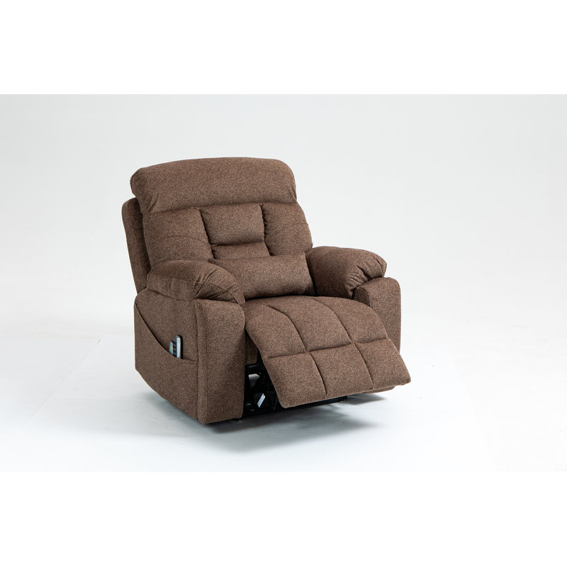 Old Age Electric Lift Chair, Flat High Density Foam Electric Sofa, Brown Velvet