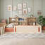Lit plateforme en bois avec barrière de sécurité et tablettes de rangement latérales-519260619-519260620