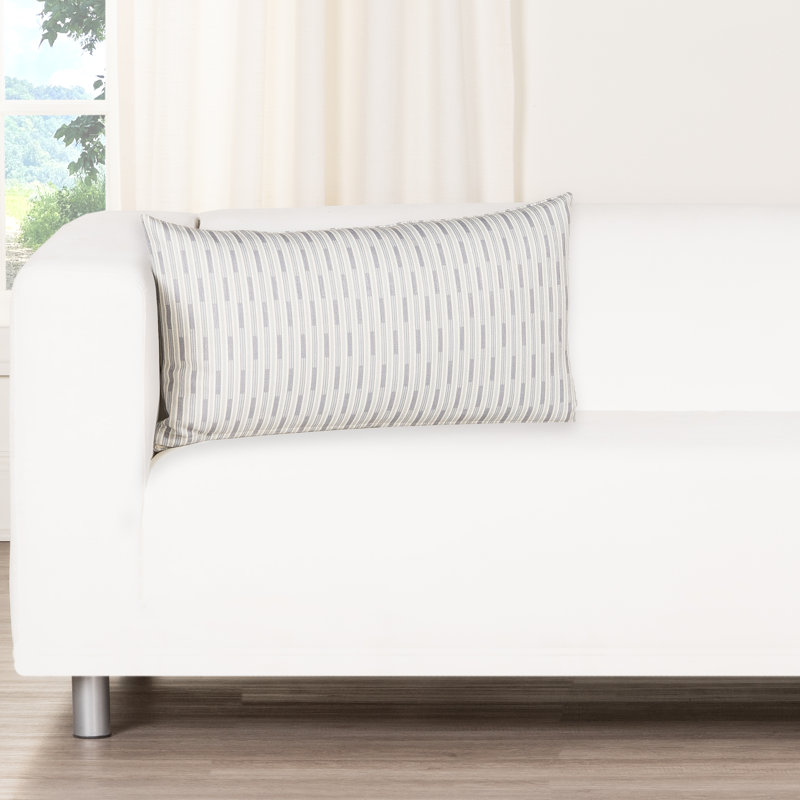 Bennett Stripe Accent Pillow, Polyester, Blue, Rectangle 14"H x 26"W