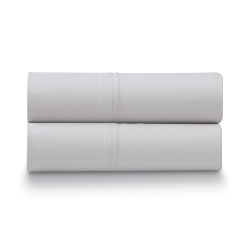 HOME Collection 100% Cotton Standard - Set of 2, Standard, Light Gray