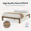 Lit réglable en bois massif, lit à menuiserie japonaise avec élévation de la tête, capacité de 1200 lb, design rustique et Mid-Century moderne, lit plateforme en bois d'hévéa-915974905-915974904