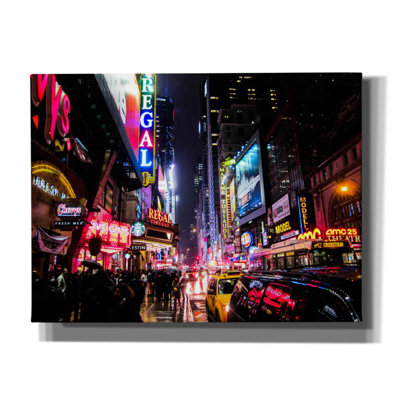 «Prasann Neon New York City» par Nicklas Gustafsson, reproduction sur toile tendue
