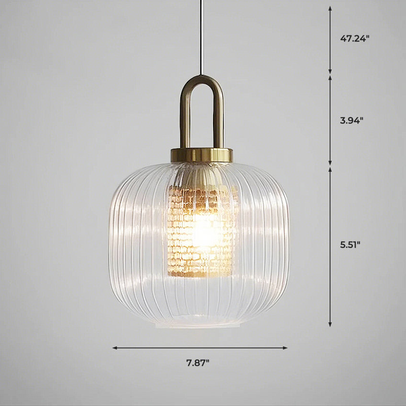 Luminaire suspendu en verre transparent Creative Mesh