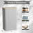 Laundry Hamper with Lid, 110L Large Collapsible Clothes Basket with Bamboo Handles for Bedroom, Bathroom, Dorm and Laundry Room-273011612