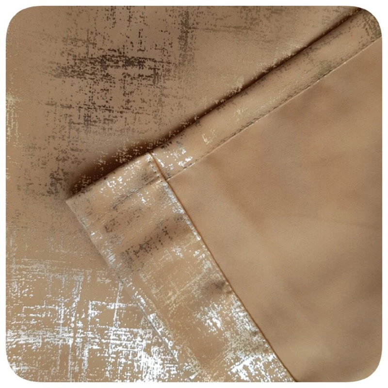 Chehabi Eyelet Blackout Thermal Curtain, Width 229 x Drop 229 cm, Beige