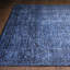 Tapis bleu en polyester tissé à la machine Moretti-1374638831