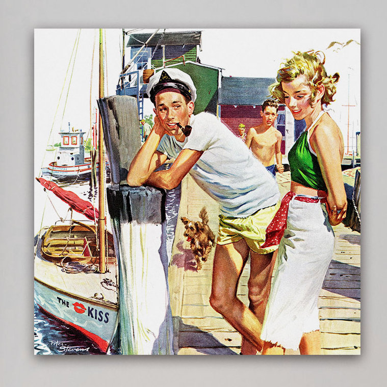« checking out is out », reproduction d’art sur toile tendue, H 48 po x l 48 po x P 1,5 po