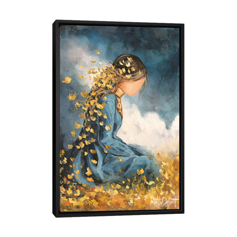 Still, She Shines , 40" H x 26" W, Black, Floater Framed Print Canvas without Mat