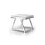 Table de bout blanche contemporaine de style contemporain avec cadre chromé ultrabrillant-1480256515