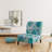 Natural Blue Circle - Modern Upholstered Slipper Chair