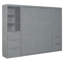 Grand lit escamotable mural avec placard, tiroirs et tablettes-112413094