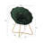 Velvet Upholstered Modern Shell Shape Quilted Gold Base Accent Chair-61912768