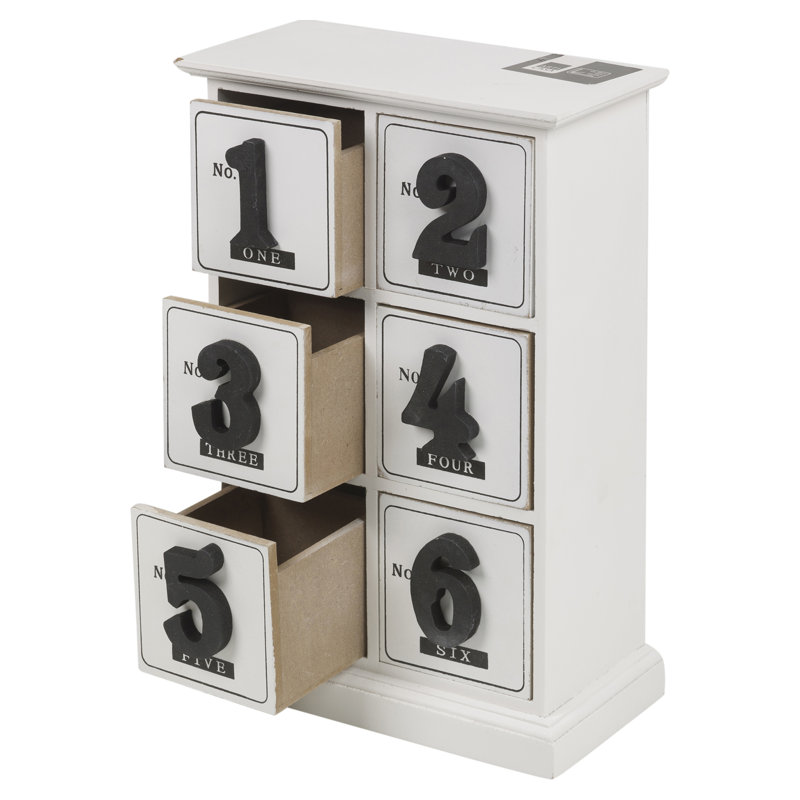 Gilby 30cm W 6 - Drawer Chest of Drawers