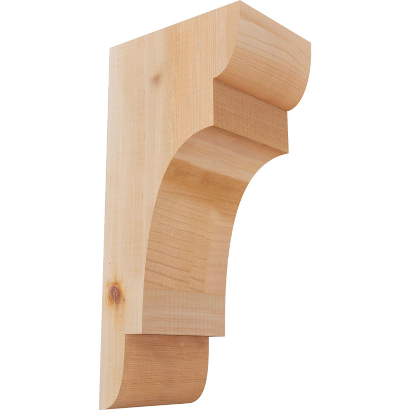 New Brighton Corbel, H 16 po x l 5,5 po x P 8 po, Cèdre rouge, Lisse