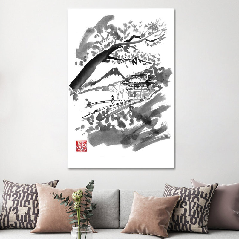 Temple by Péchane - Painting on Canvas, Wrapped Canvas, 152.5 cm H x 101.5 cm W x 3.175 cm D