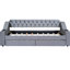 Lit de jour gris rembourré avec rangement pour accoudoirs et option de couchage élégante-324910796