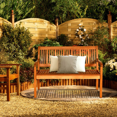 Shari 2 Person Wooden Garden Bench by Lark Manor