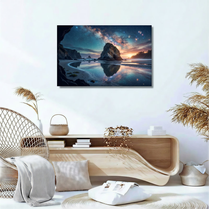 Ensemble de 1 tableau sur toile « Ciel étoilé », H 12 po x l 18 po, Toile tendue