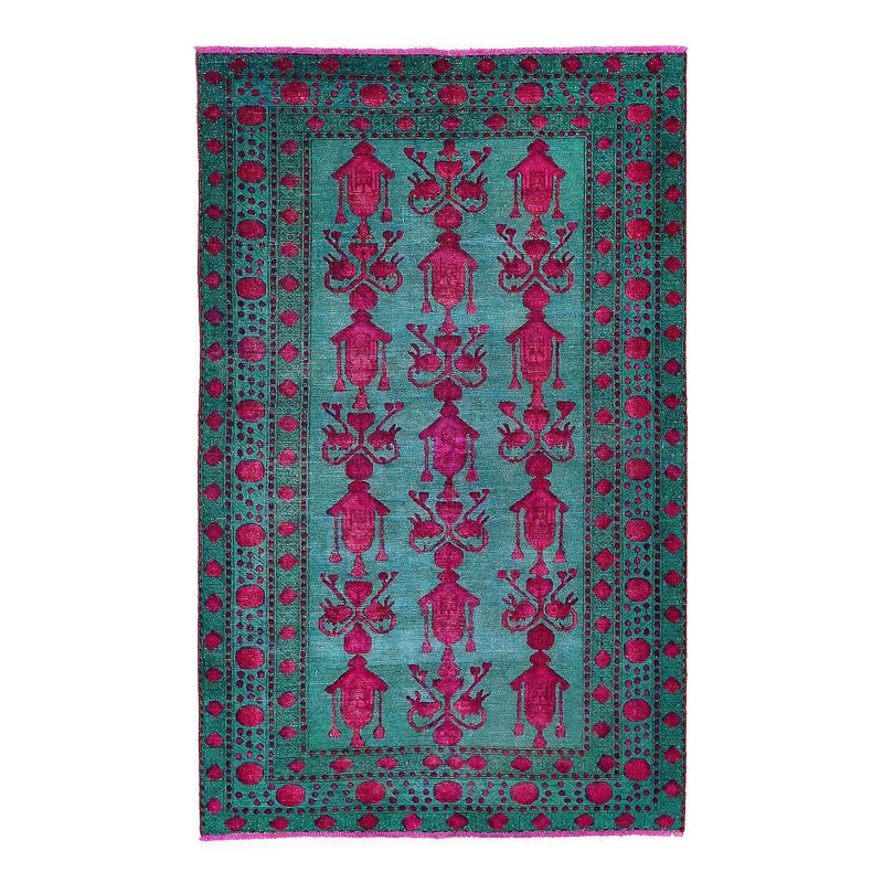 Handmade Over dyed Persian Hamadan rug 4'x 6'6"