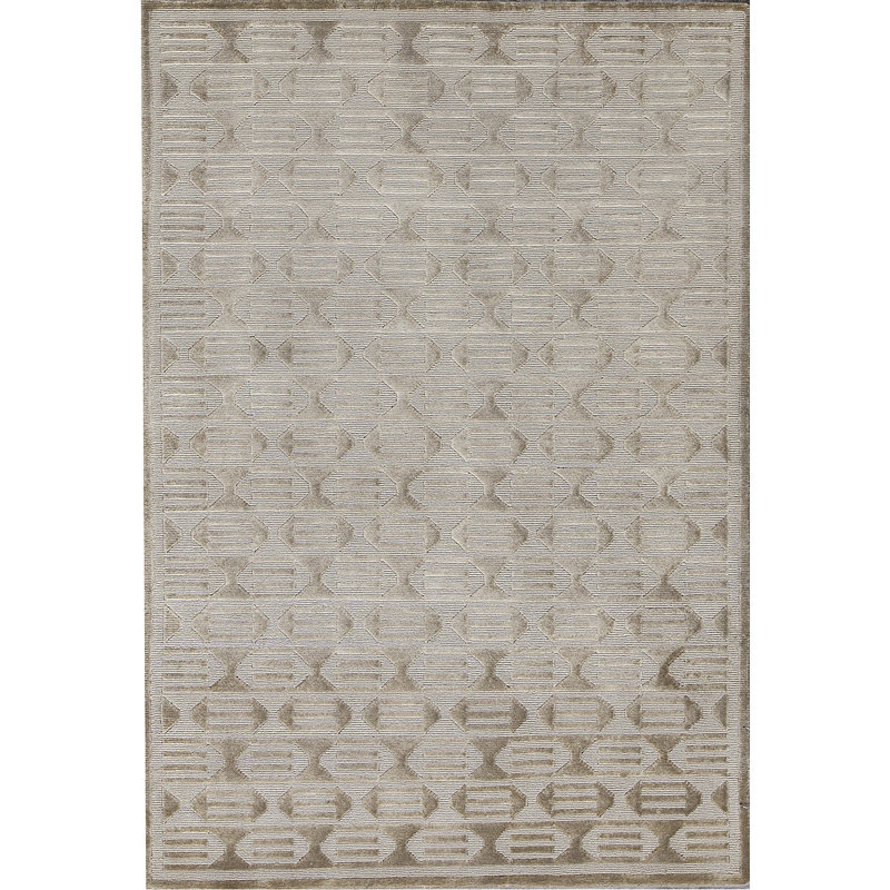 Hand-Knotted High-Quality Gray Area Rug