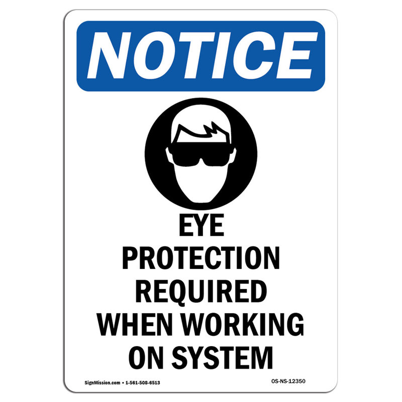 Eye Protection Required Sign