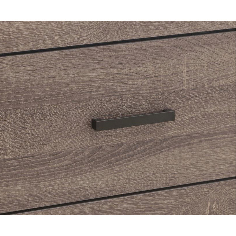 Table de chevet 2 tiroirs Modern en chêne brun avec finition charmante et séparateurs