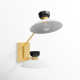 Viera 2 Light Glass Steel Dimmable Plug-in Swing Arm Sconce
